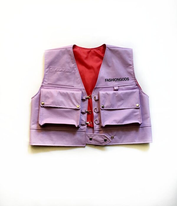 FashionGods Sleeveless Jacket with Bag Details